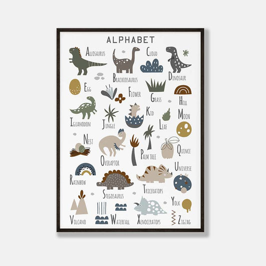 Dinosaurus Alfabet - Dieren Poster