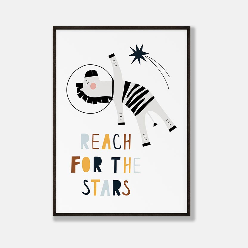 Reach For The Stars - Zebra Poster