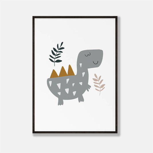 Dinosaurus met Planten Poster