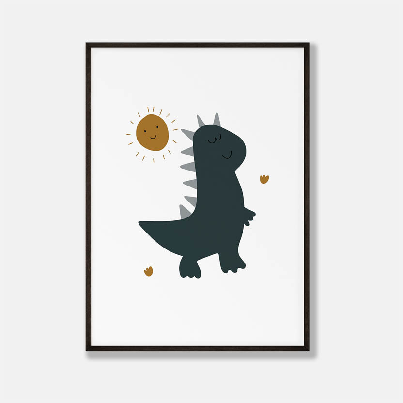 Dinosaurus met Zonnetje Poster