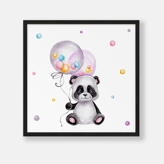 Panda met Ballonnen Poster
